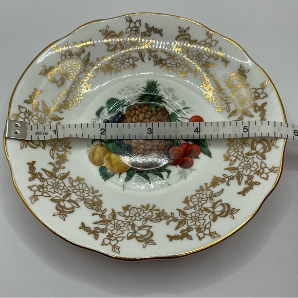 Duchess Bone China England Fruit Tea Cup And Saucer Gold Trims Flowers Pear - Picture 7 of 15